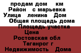 продам дом 47 км › Район ­ с марьевка › Улица ­ ленина › Дом ­ 85 › Общая площадь дома ­ 47 › Площадь участка ­ 19 › Цена ­ 500 000 - Ростовская обл., Таганрог г. Недвижимость » Дома, коттеджи, дачи продажа   